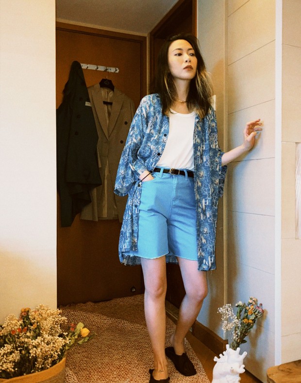 Blue Denim Shorts #210763