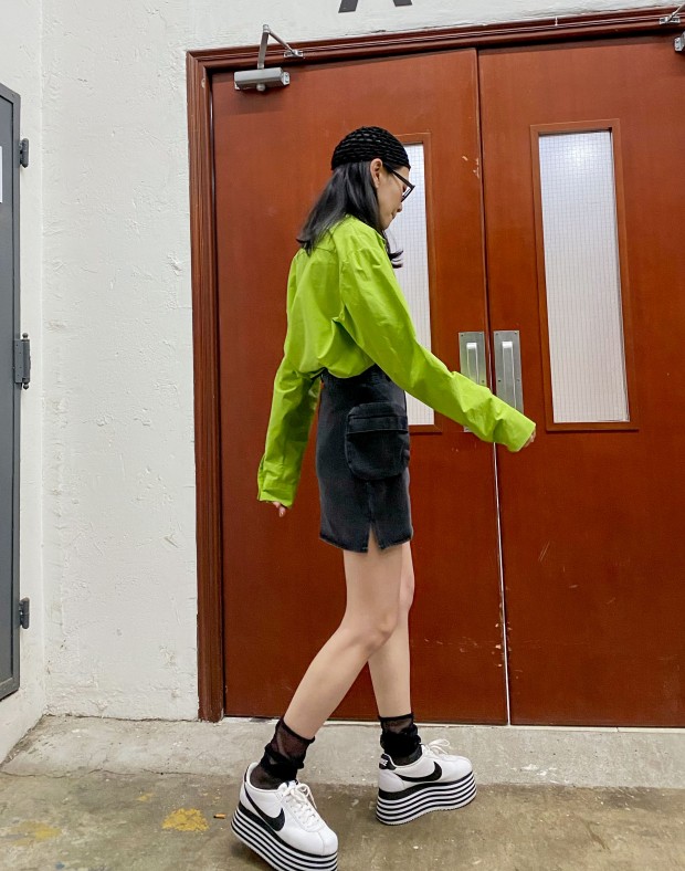  Green Boyfriend Shirt #220413