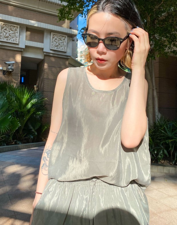 Khaki Silky Vest #220714