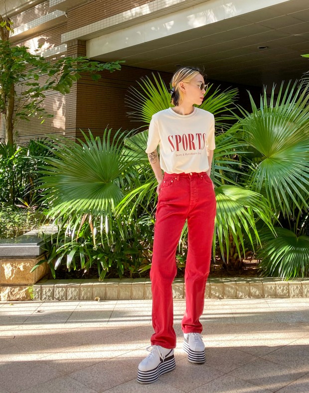 Red Perfect Cut Jeans #220624
