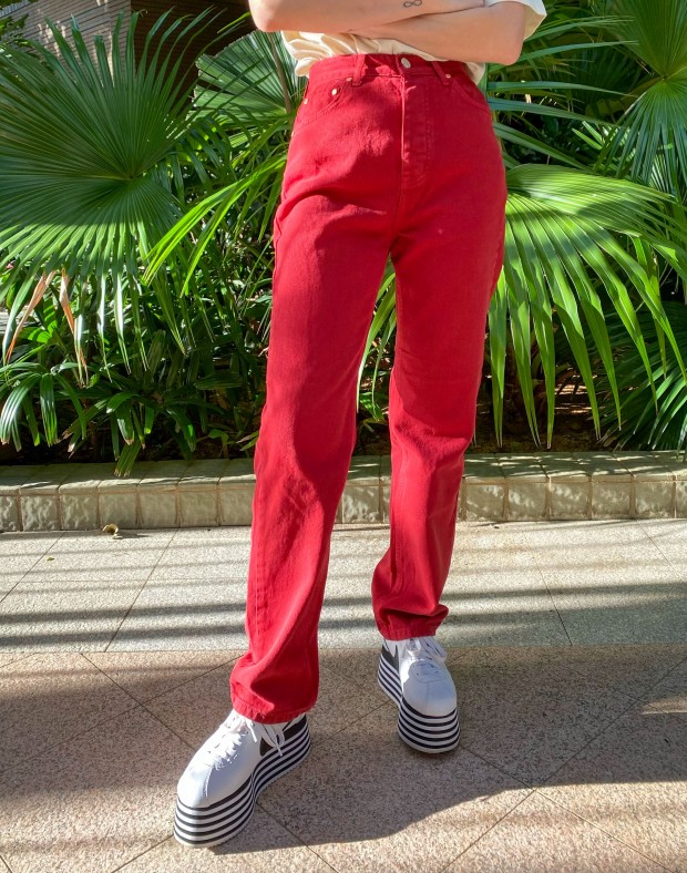 Red Perfect Cut Jeans #220624