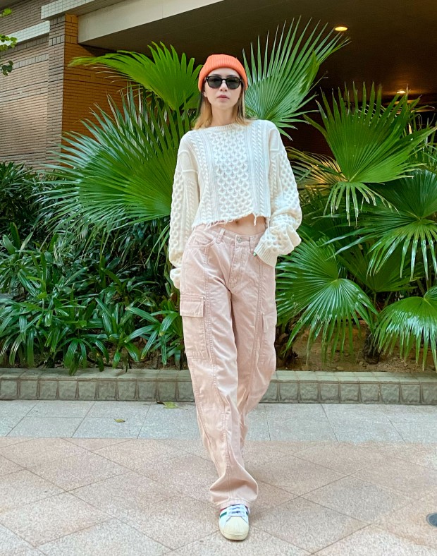 Light Pink Worker Pants #221117