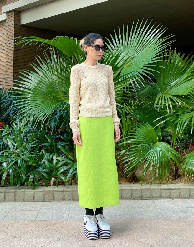  Green Tweed Table Skirt #230232