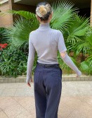 Navy Pleated Pants #230233