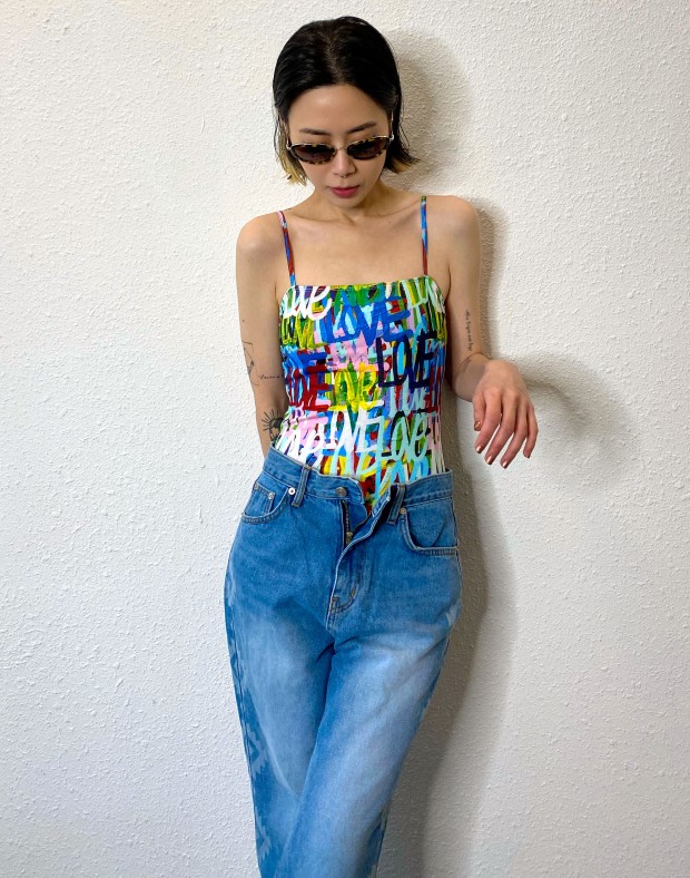 “Love” Graffiti Swim Suits #230516