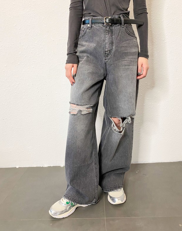 Black Destroyed Jeans #231127
