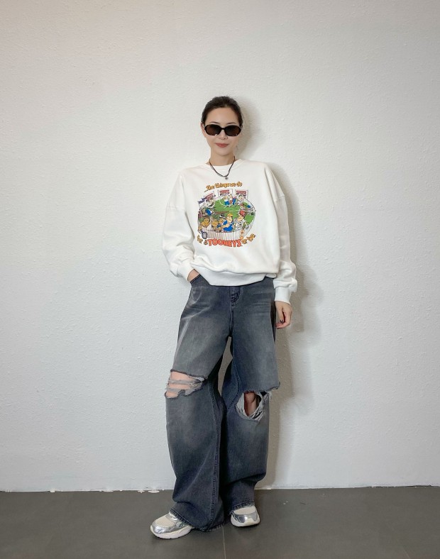 Black Destroyed Jeans #231127