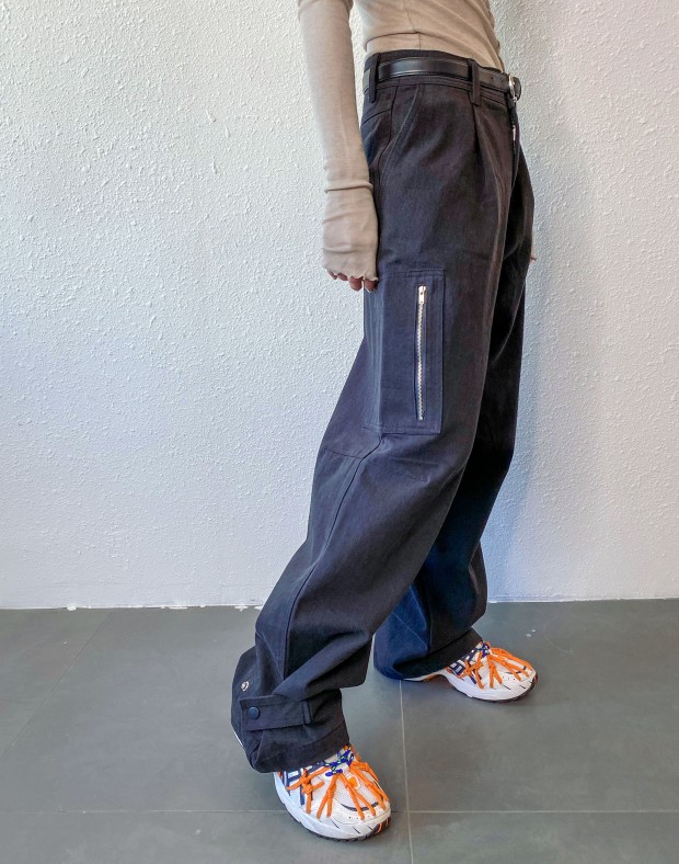 Black Paggy Pants #230916