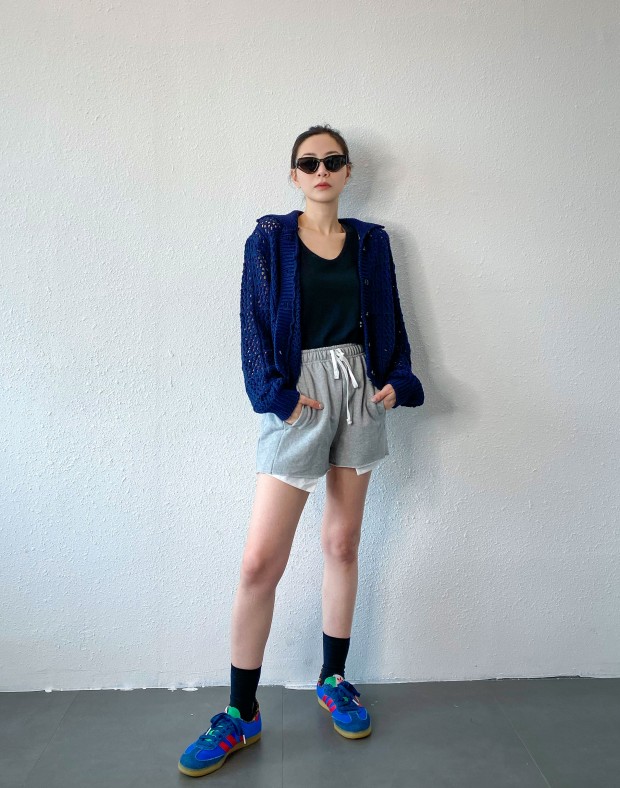 Navy Crochet Summer Cardigan #240401