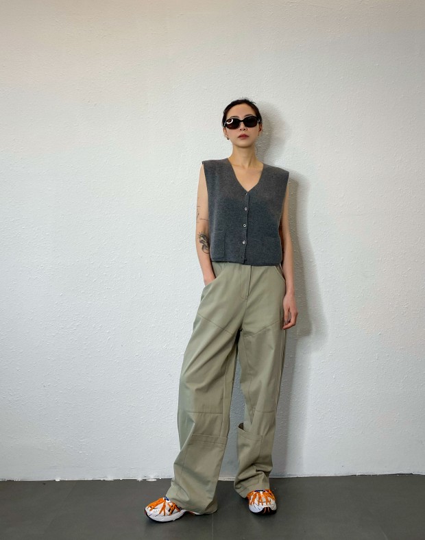  Grey Wide Pants #240227