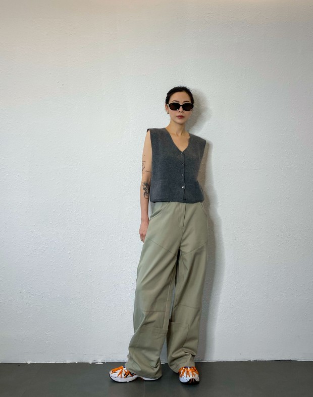  Grey Wide Pants #240227