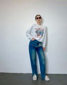Muti Panel Wased Jeans #240316