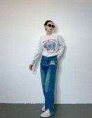 Muti Panel Wased Jeans #240316