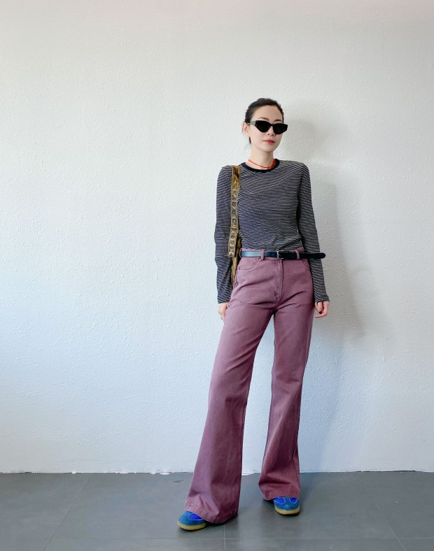 Light Purple Flared Jeans #241115