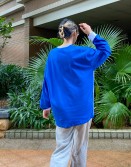 Blue Vintage Print Sport Tee #230124