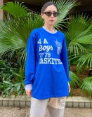 Blue Vintage Print Sport Tee #230124