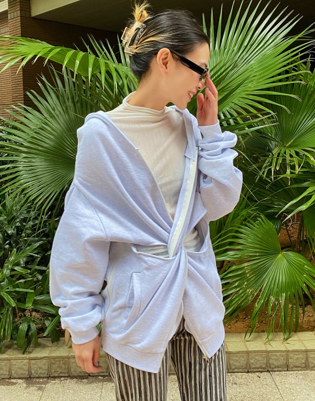 Grey Twisted Parka #230327