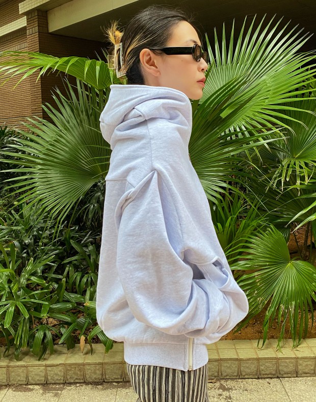 Grey Twisted Parka #230327